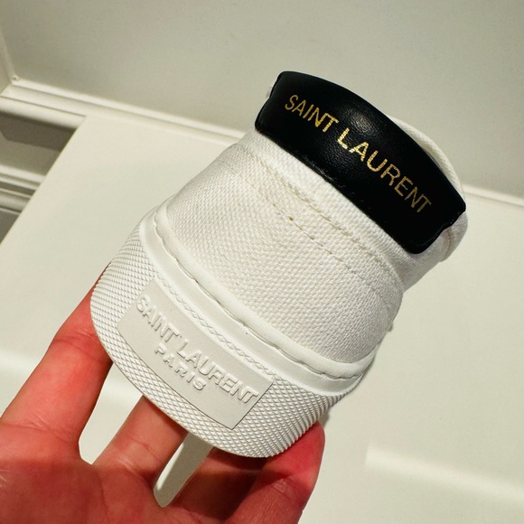 Brand new SAINT LAURENT Canvas and Leather Sneakers - Picture 4 of 8